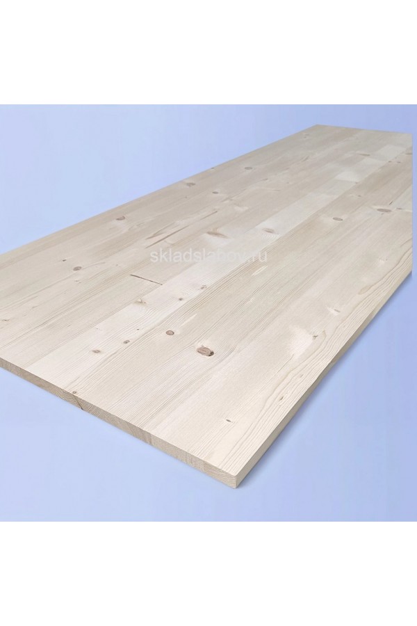 Мебельный щит из ели с сучками, категория АБ цельная ламель 18×400×2500мм Мебельный щит из ели с сучками, категория АБ цельная ламель 18×400×2500мм