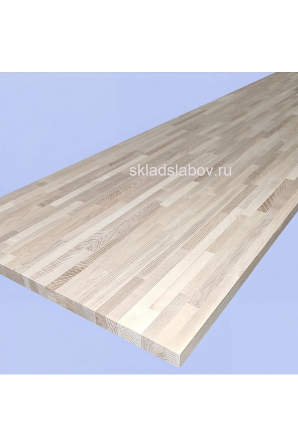 Мебельный щит из ясеня категория Экстра сращенная ламель 30×620×2500мм Мебельный щит из ясеня категория Экстра сращенная ламель 30×620×2500мм